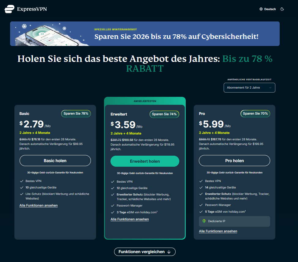 ExpressVPN Spezialangebot