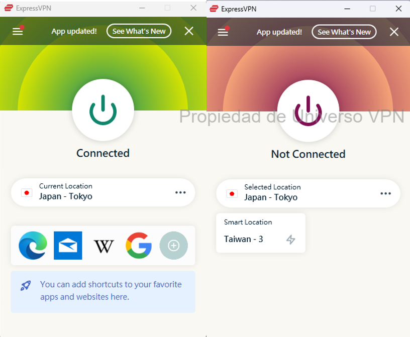 ExpressVPN Connected