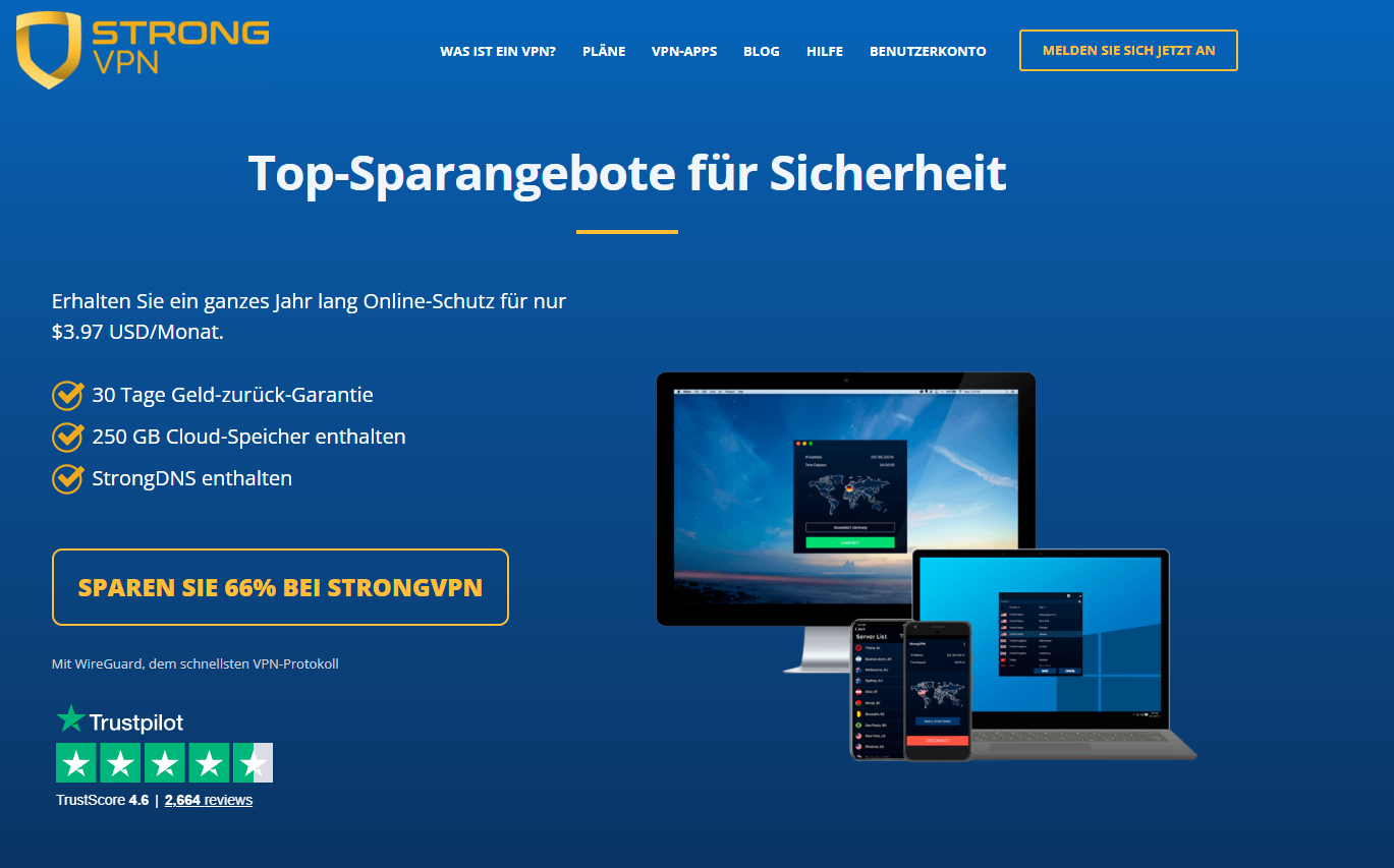 StrongVPN Download-Seite